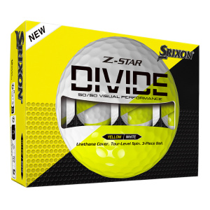 Z-STAR DIVIDE Golf Balls - White / Tour Yellow
