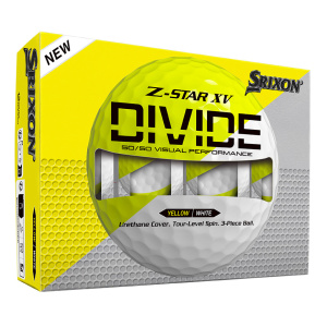 Z-STAR XV DIVIDE Golf Balls - White / Tour Yellow
